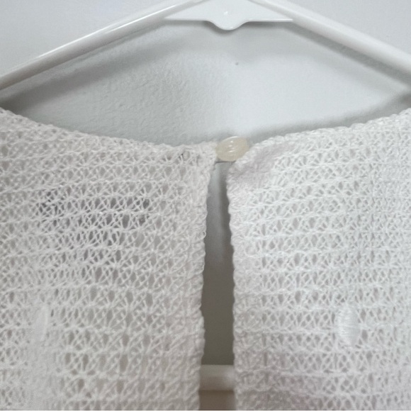 Ann Taylor Size 4 White Sleeveless Embroidered Floral Lace Sheath Dress - Picture 7 of 11